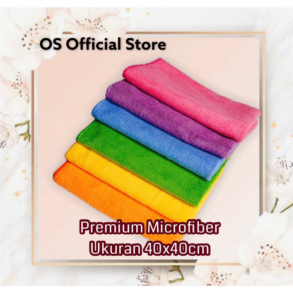 OS Kain Lap Microfiber 40 x 40 Cm / Kain Lap / Kain Lap Mobil / Kain Lap Cleaning Cloth Microfiber