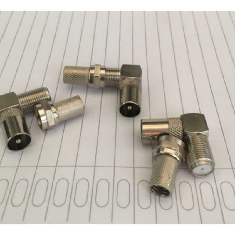 jack jek antena tv male laki tipe L drat konektor f rg6