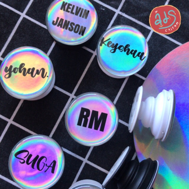 CUSTOM GRIPTOK HOLOGRAM  POPSOCKET HOLOGRAM CUSTOM