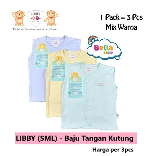 3 Pcs LIBBY  Baju Kutung Anak  Warna Polos  SML Besar-BELLASHOP