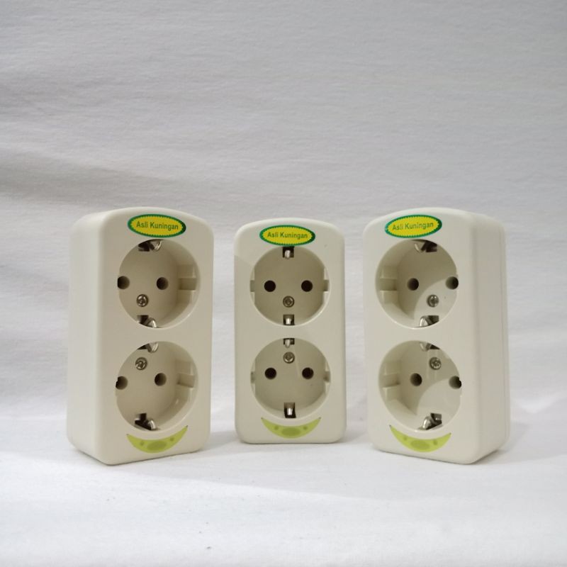 Stop Kontak Lampu Kuningan 2 Lubang Matsui Kabel Roll Terminal Kabel