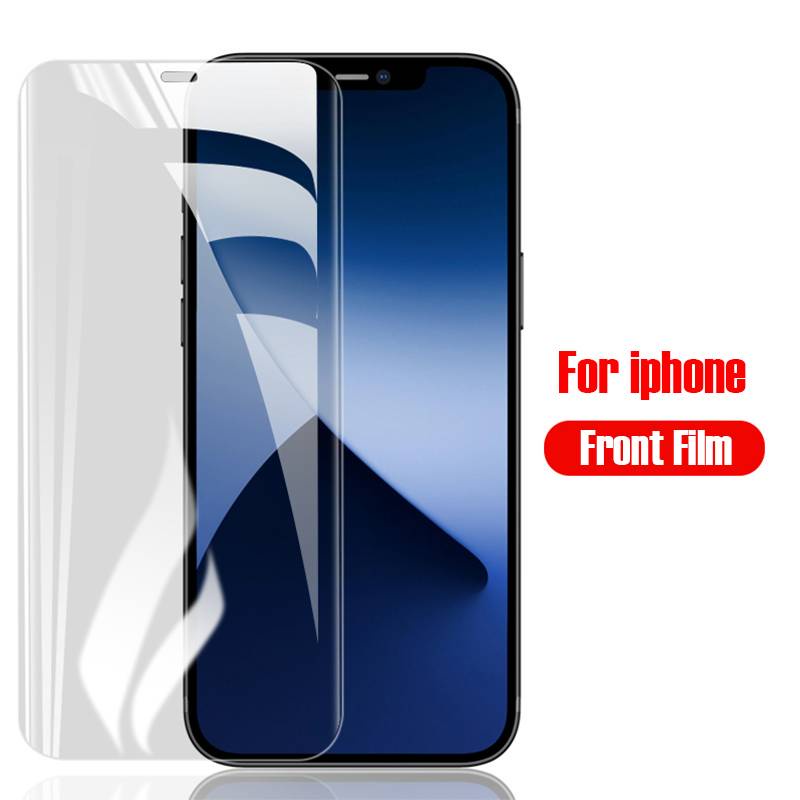 Pelindung Layar Tempered Glass Hydrogel Untuk Iphone 11 12 Pro Max Mini 7 8 Plus X Xs Max Xr Se 2020