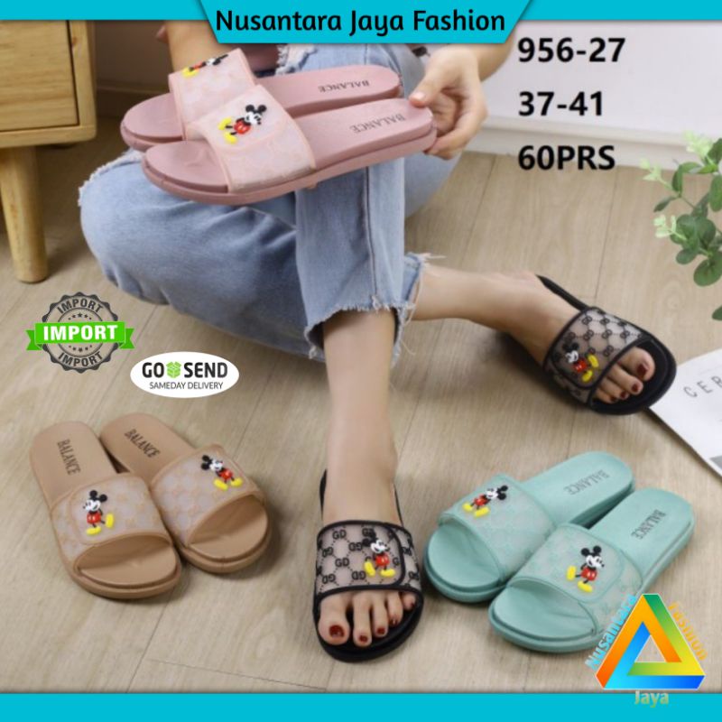 12.12 Sandal Jelly Wanita - Sandal Slop Import Balance 956 27