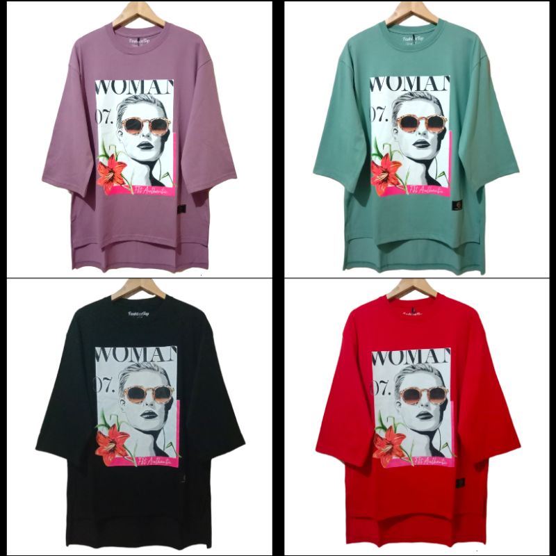 T-shirt Oversize Basic Top Hijab Style// Kaos Oversize Model Pinguin // Kaos  Bigsize // Zolaqu Styl