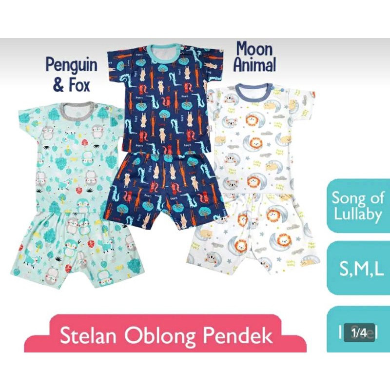 Setelan Oblong Libby PENDEK Motif Boy Girl S M L XL XXL