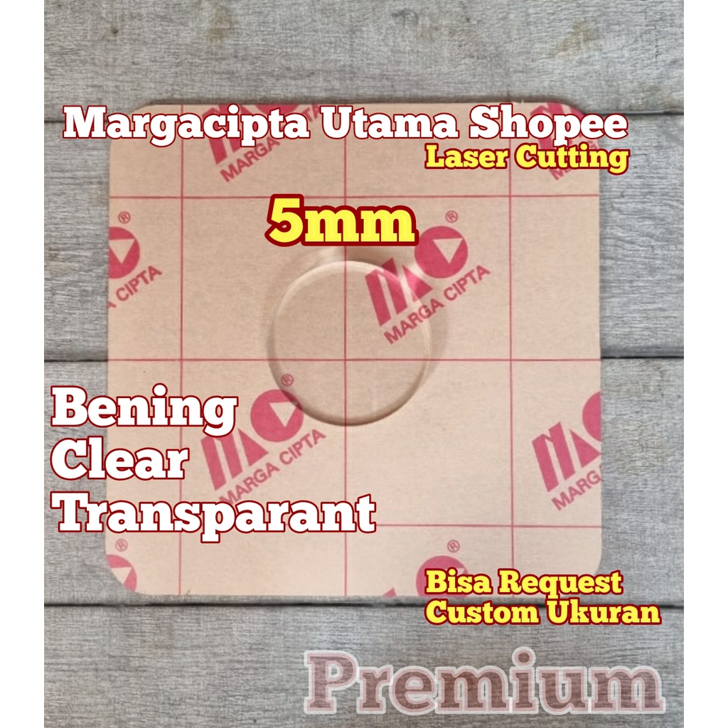PREMIUM Acrylic Bening 5mm Diameter 37cm Laser Cutting Akrilik Bulat