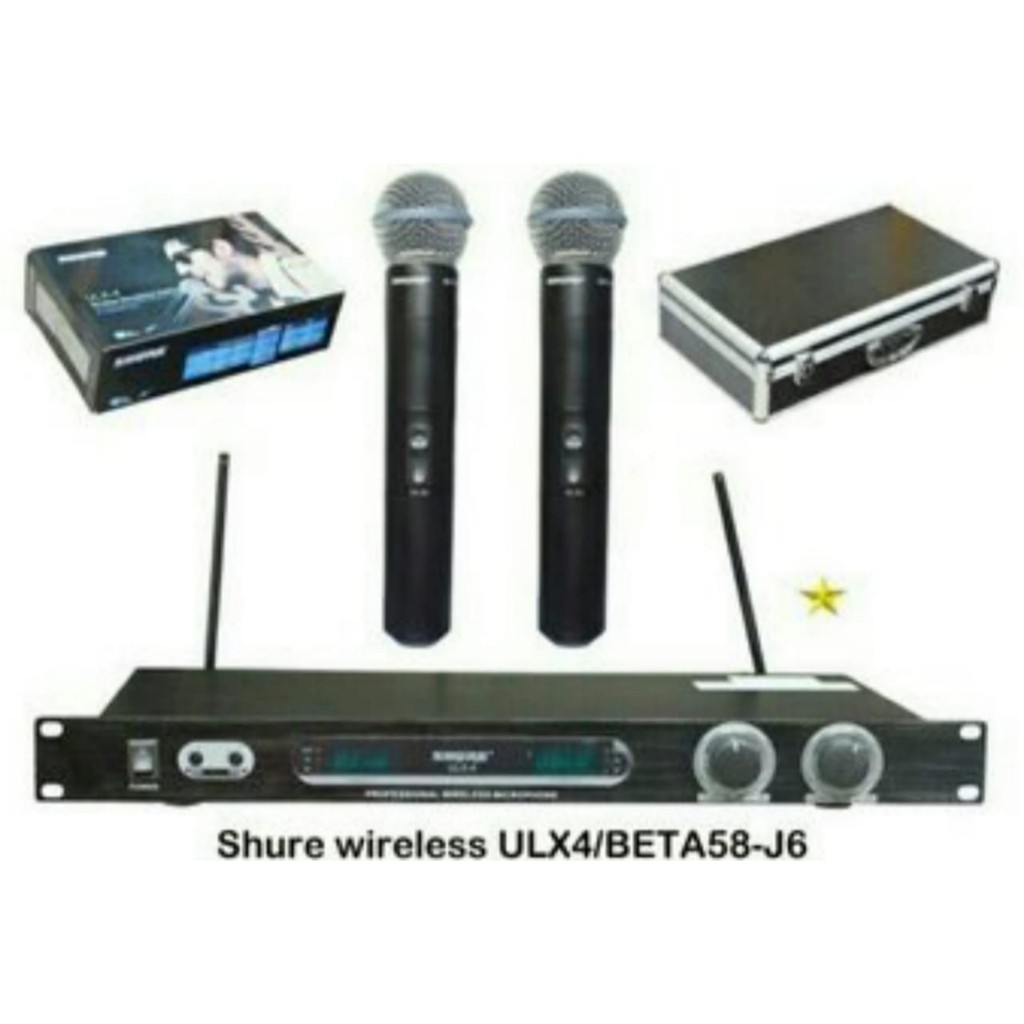 GROSIR MIC WIRELESS SHURE ULX4/J6 BETA58 GARANSI 1 TAHUN FREE KOPER