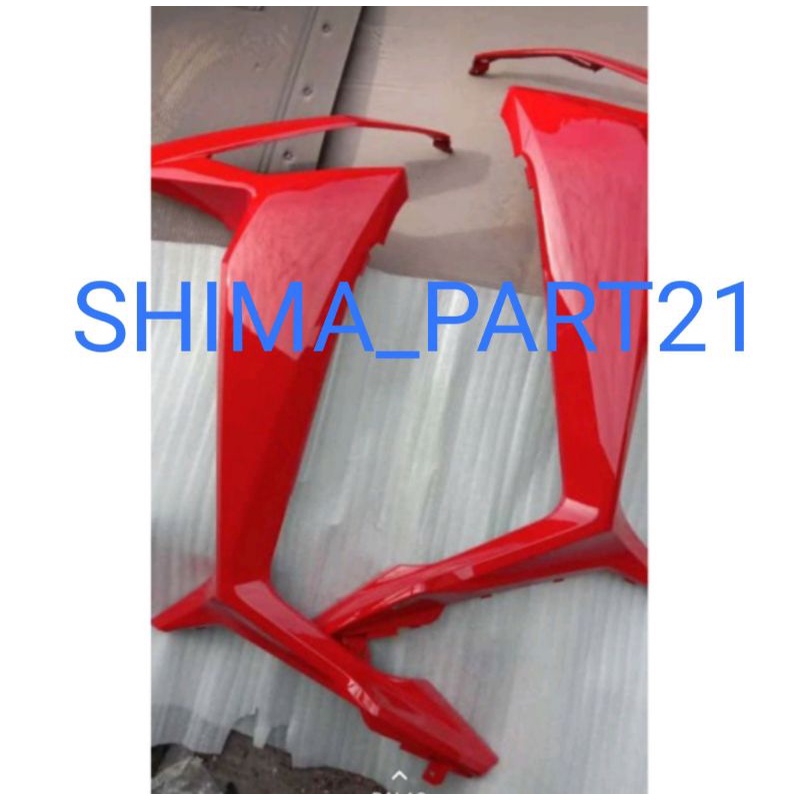 Sayap Samping kap tameng  Body depan Supra x 125 FI injeksi 2016 Kiri Kanan  merah original