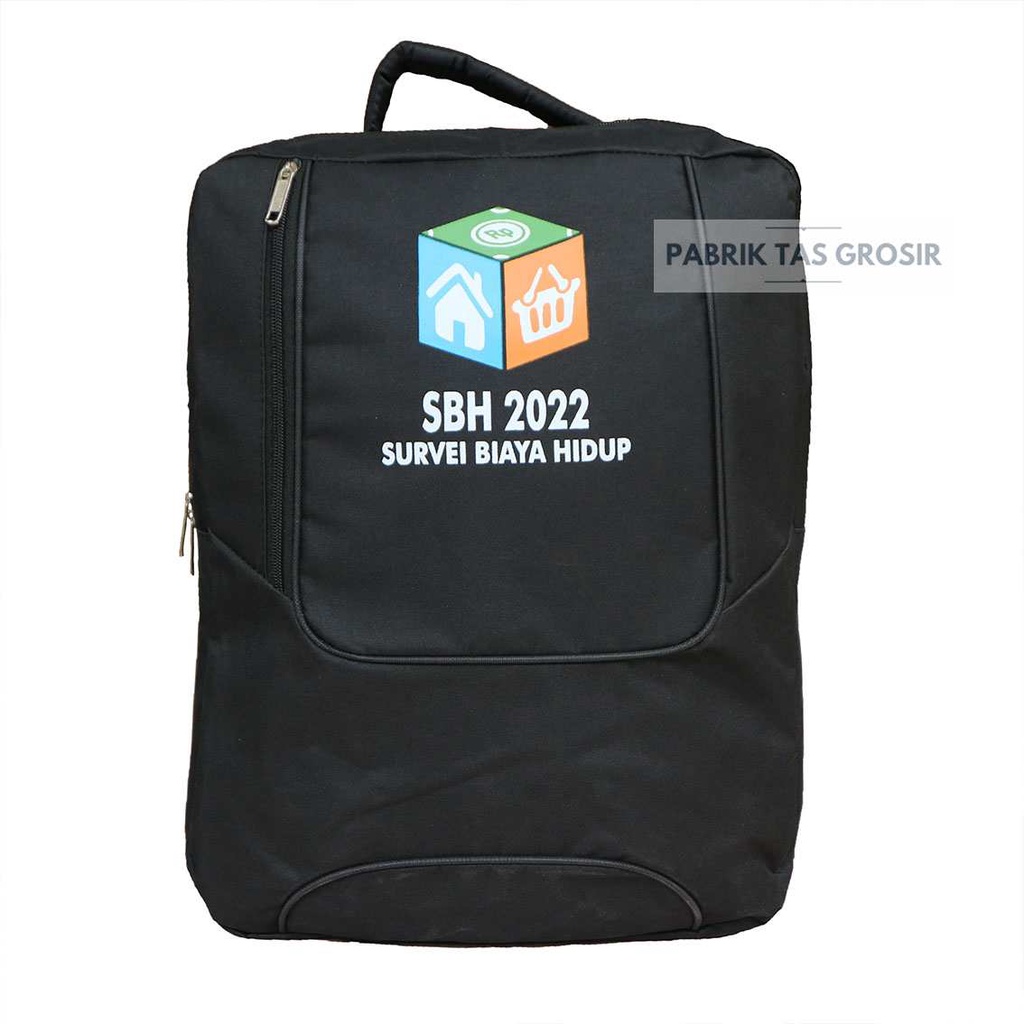 Backpack Custom Seminar Orderan SBH 2022 Survei Biaya Hidup Ransel Kerja Backpack Hitam