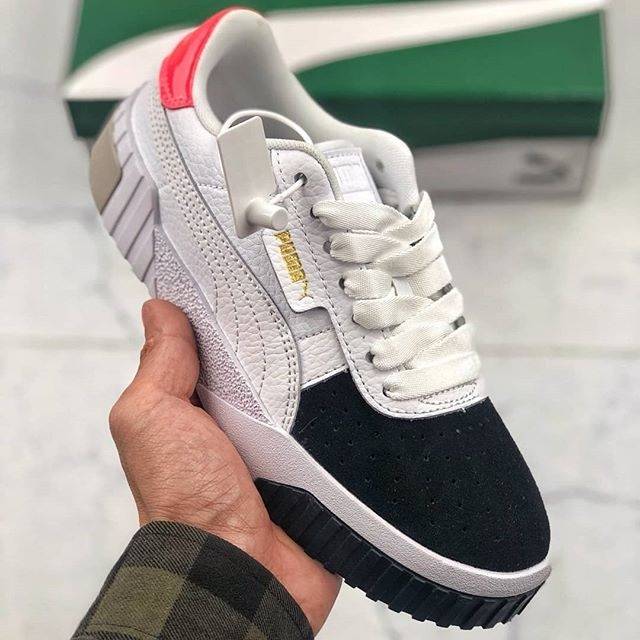 puma white red sneakers