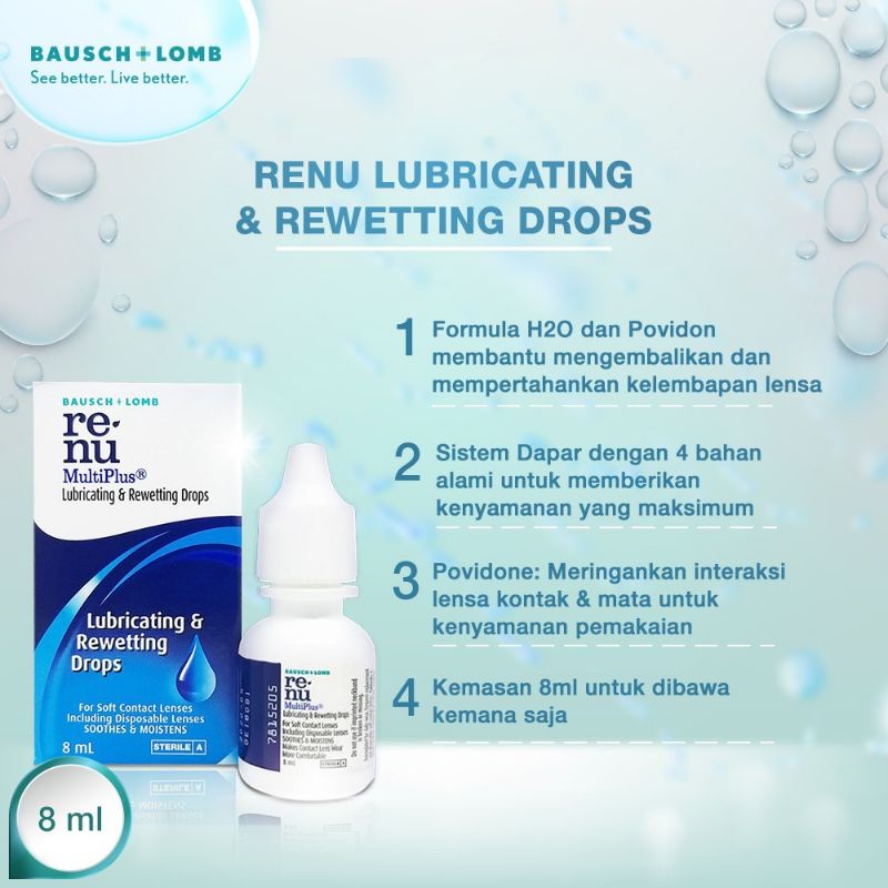 TETES RENU DROPS 8ML BAUSCH AND LOMB