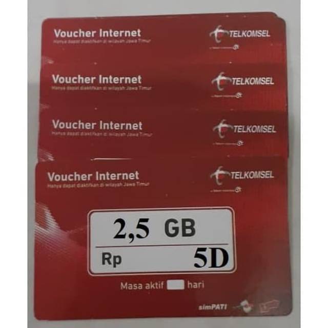 Vocher Telkomsel 2,5gb 5hari