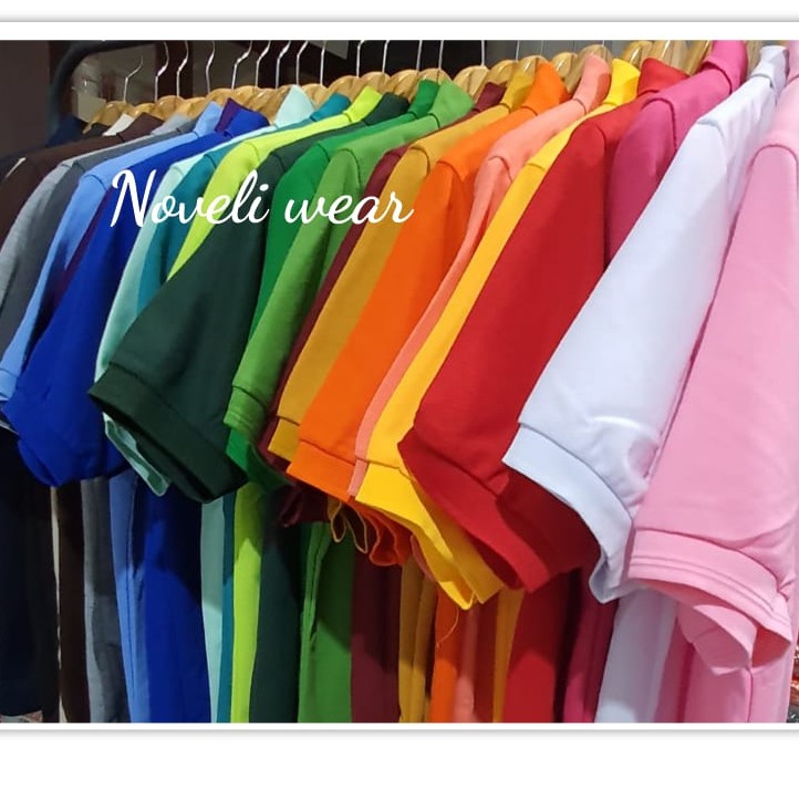 Noveli wear - Kaos kerah pria | kaos polo shirt | atasan baju kaos polos seragam lengan pendek harga grosir size M