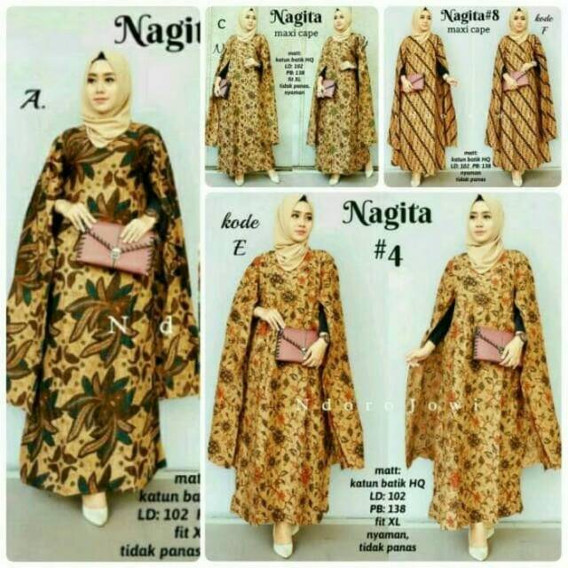 NAGITA GAMIS BATIK MAXI CAPE / DRESS BATIK / DRESS NAGITA CAPE / DRESS / DRESS PARANG
