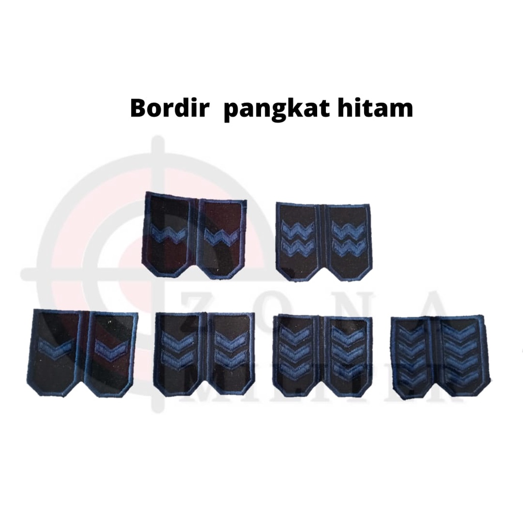 Pangkat Polisi PDL Bordir HITAM TERLARISS