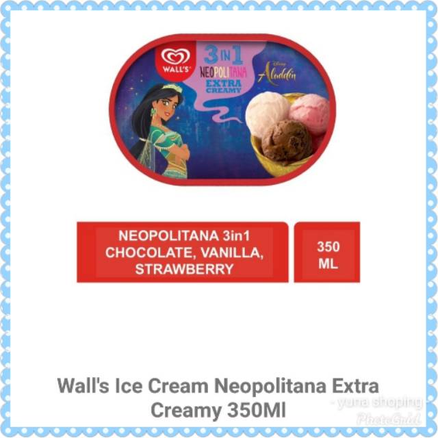 Walls es krim neopolitana extra creamy 350ml