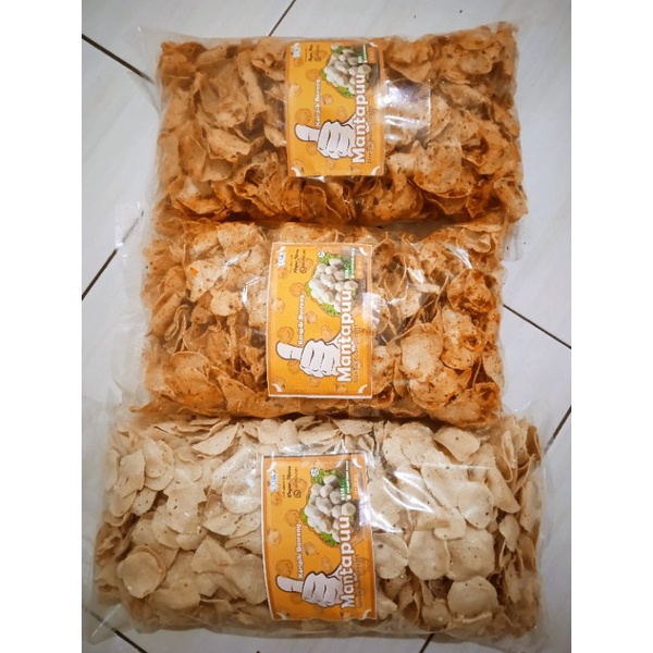 

Keripik basreng mulai 500 gram bumbu basah daun jeruk