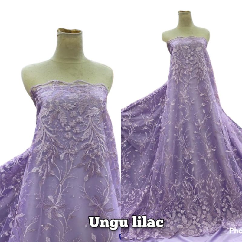 kain tillr akar mutiara/bahan brukat kebaya pesta/brukat wisuda/kain brukat/bunga bordir