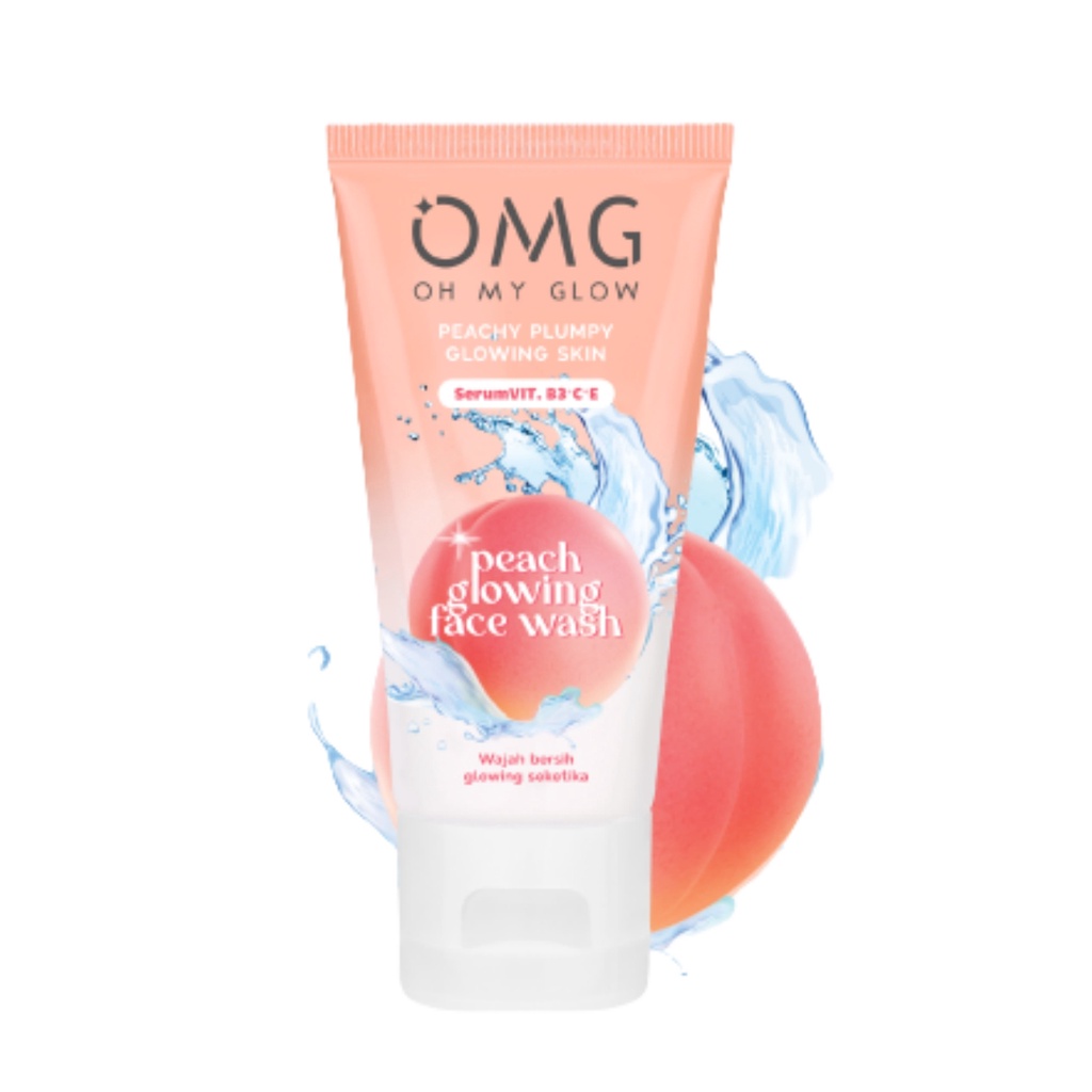 OMG Peach Glowing Face Wash 50gr - Apple_Kosmetik