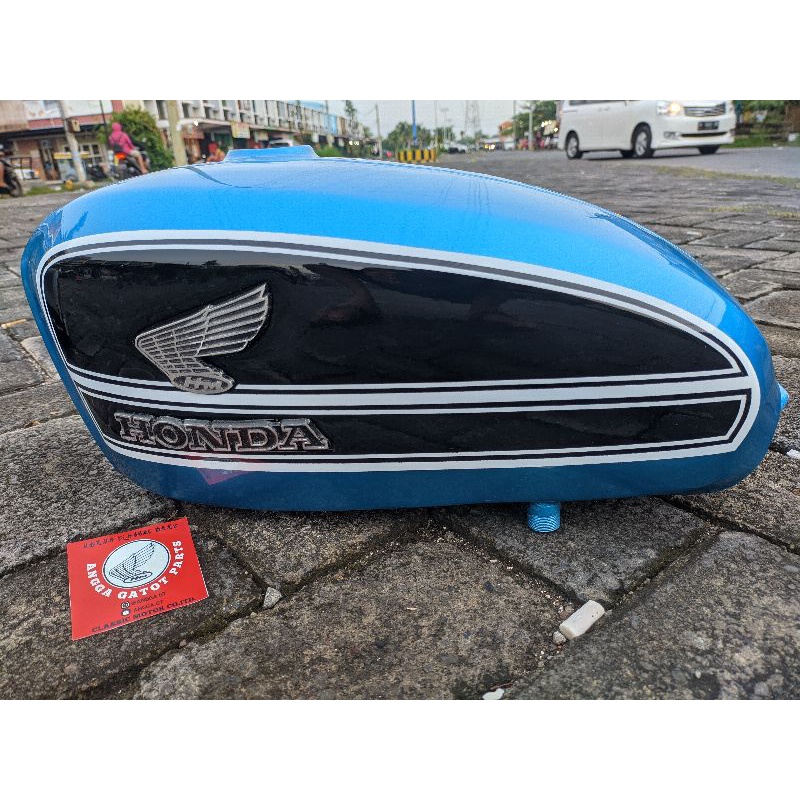 TANGKI CB PRES GALVANIS TANGKI CB CAT ORIGINAL MODEL BAHAN TEBAL GAS TANK HONDA CB100