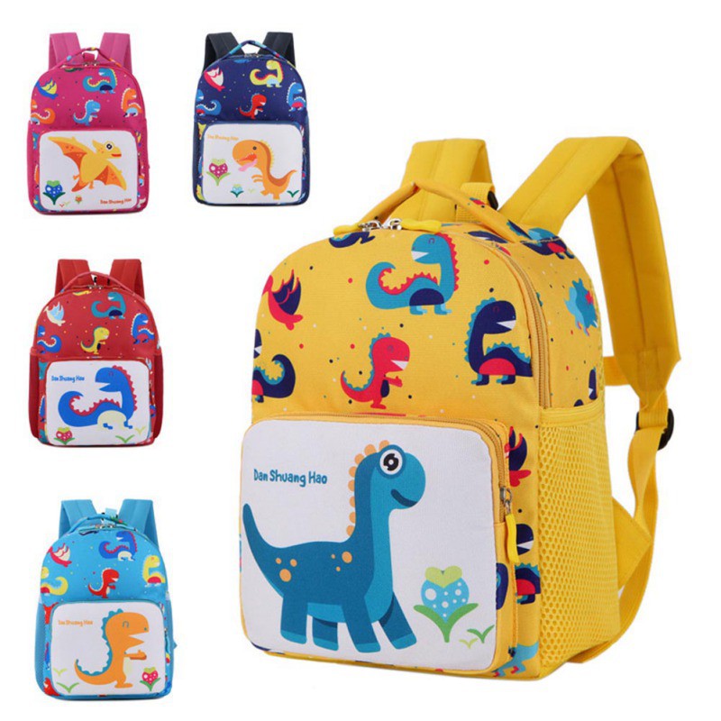 Tas Ransel Anak Bahan Oxford Anti Air Motif Kartun Hewan Untuk