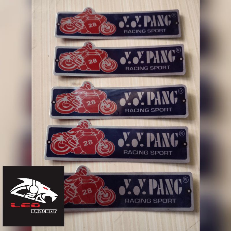 Emblem Knalpot Racing Merek YY PANG
