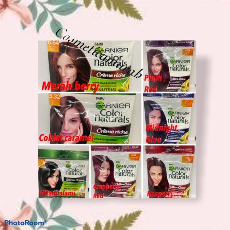 Garnier sachet colour natural / cat rambut garnier / pewarna rambut garnier