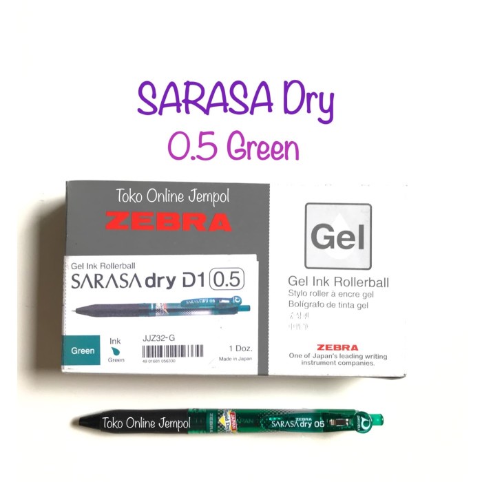 

Menakjubkan Atk0827Sr 0.5 Hijau Sarasa Dry Jjz32-G Drygel 0,5 Ballpoint Gel Green Diskon