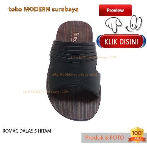 ROMAC DALAS 5 HITAM sandal pria sandal casual slide flat flip flop