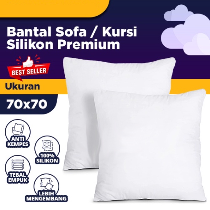 ❤ IJN ❤ Bantal Sofa / Bantal Kursi Silikon Uk. 70x70