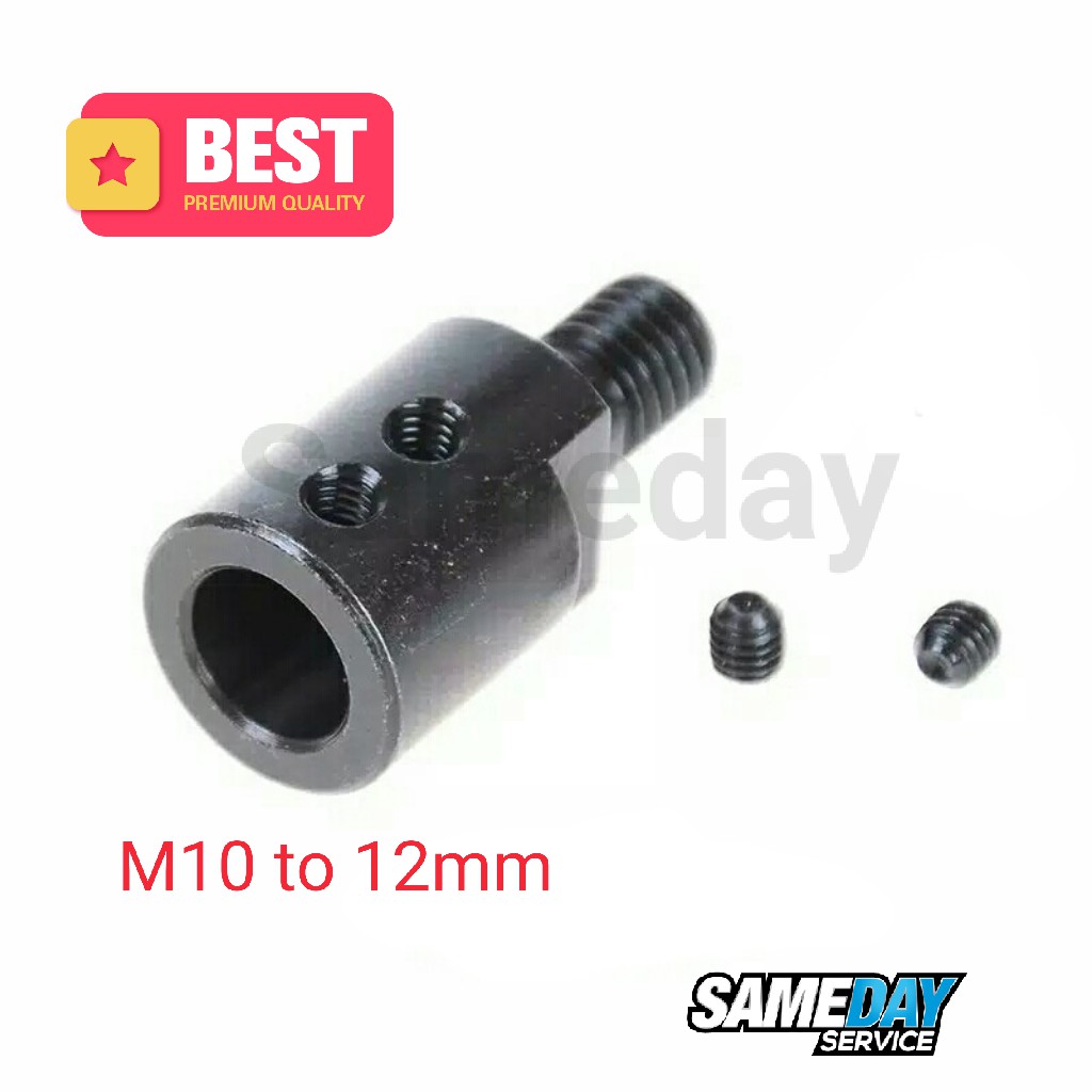 Adapter Gerinda untuk Dinamo As 12mm Converter M10x12mm