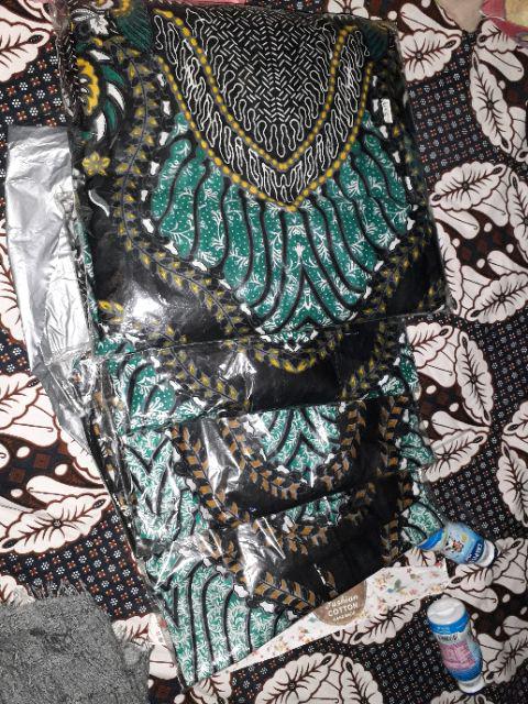 Batik Couple Keluarga Sania Ruffle Ori Ndoro Jowi Dnt Motif Madu