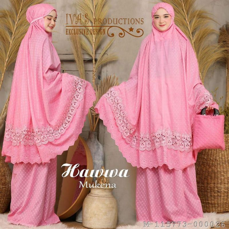 PERLATAN SHOLAT MUKENA HAWAI KATUN PARIS VZAD-115Warna: Broken White, Mint, Gold, Pink, BlueUkuran: 