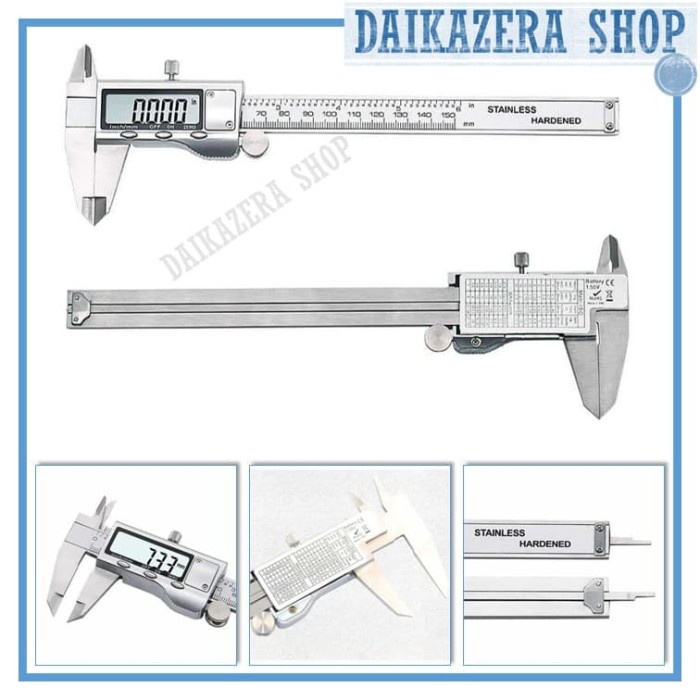 Jangka Sorong Digital LCD Vernier Caliper Micrometer 150 cm