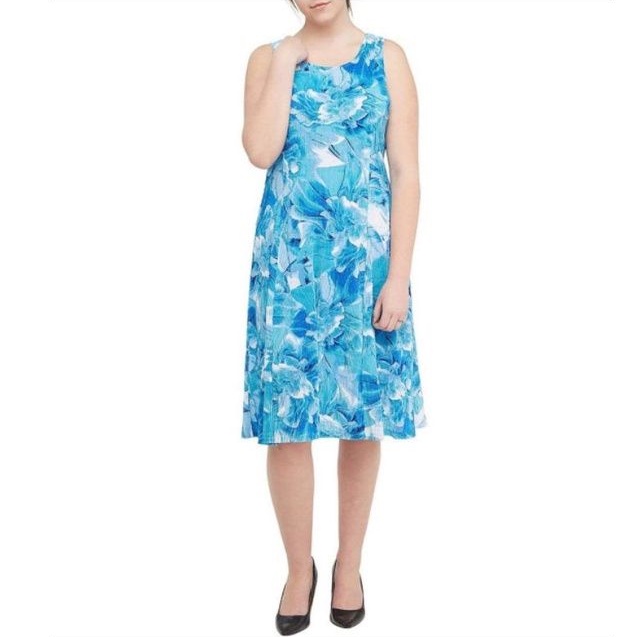 DRESS FLORAL TANPA LENGAN A35