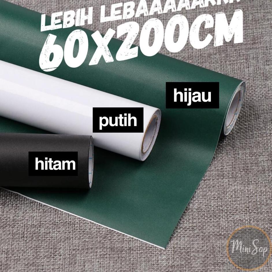 

ハ Stiker Papan tulis Whiteboard Blackboard Spidol Kapur tempel hitam putih hijau 60 x 200 Hot
