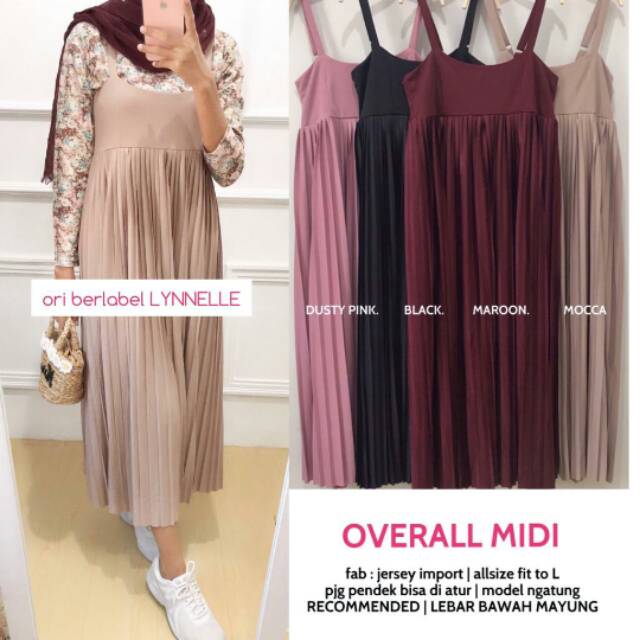 OVERALL MIDI / MIDI DRESS / PLISKET DRESS