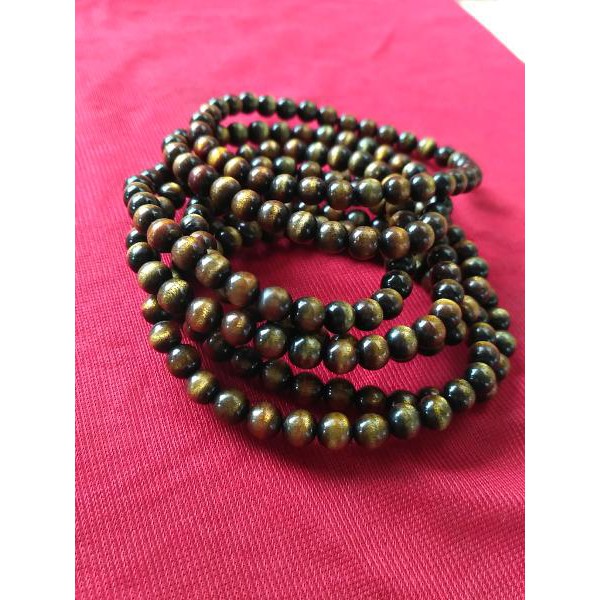 Gelang tali arus serat emas 6 mm