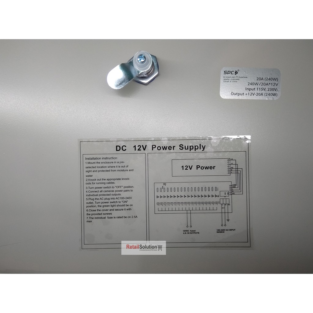 Power Supply CCTV SPC 12V 20A Box