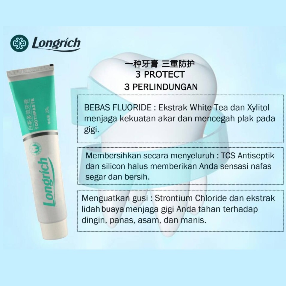 LONGRICH SERIES ( SHAMPOO/ SKIN NATUR PEELING/ PASTA GIGI)