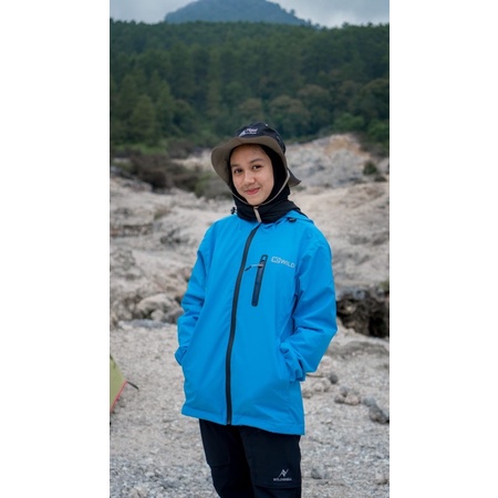 JAKET GUNUNG WANITA WATERPROOF RINJANI SERIES-Biru