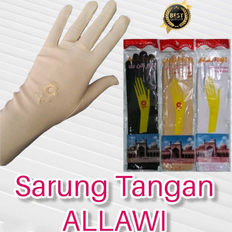 Sarung Tangan Muslimah Fullfinger Allawi / Manset Alawi