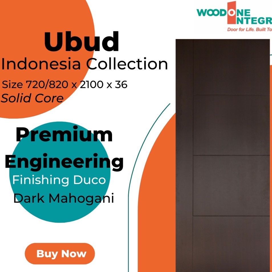 Pintu Woodone Integra Premium Engineering tipe UBUD Solid core