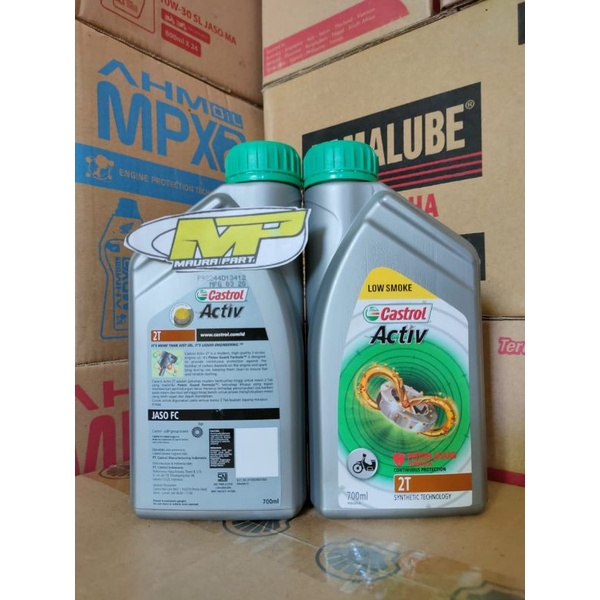 TERBARU oli samping castrol actipv 2T 700ml (1 dus isi 24 botol )