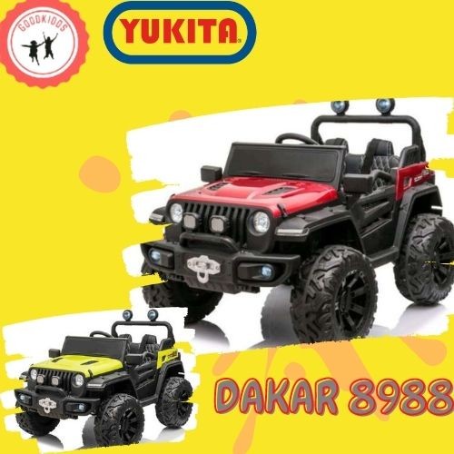 Maenan Mobil Aki Yukita DAKAR 8988 Jeep (NON PAINT) -MERAH