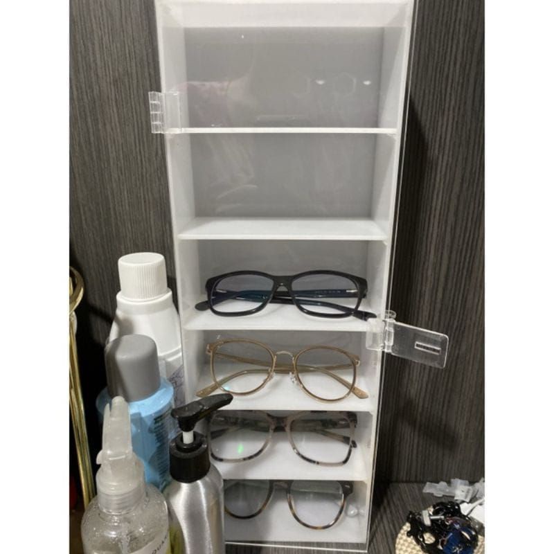 Rak kacamata 6 slot/ rak kacamata dinding/ rak kacamata tempat kacamata