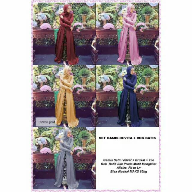 SET GAMIS DEVITA + ROK BATIK