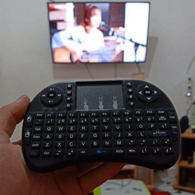 Mini Keyboard Wireless 2.4GHz dengan Touch Pad&amp;Mouse Wireles Keybord ke PC laptop Komputer