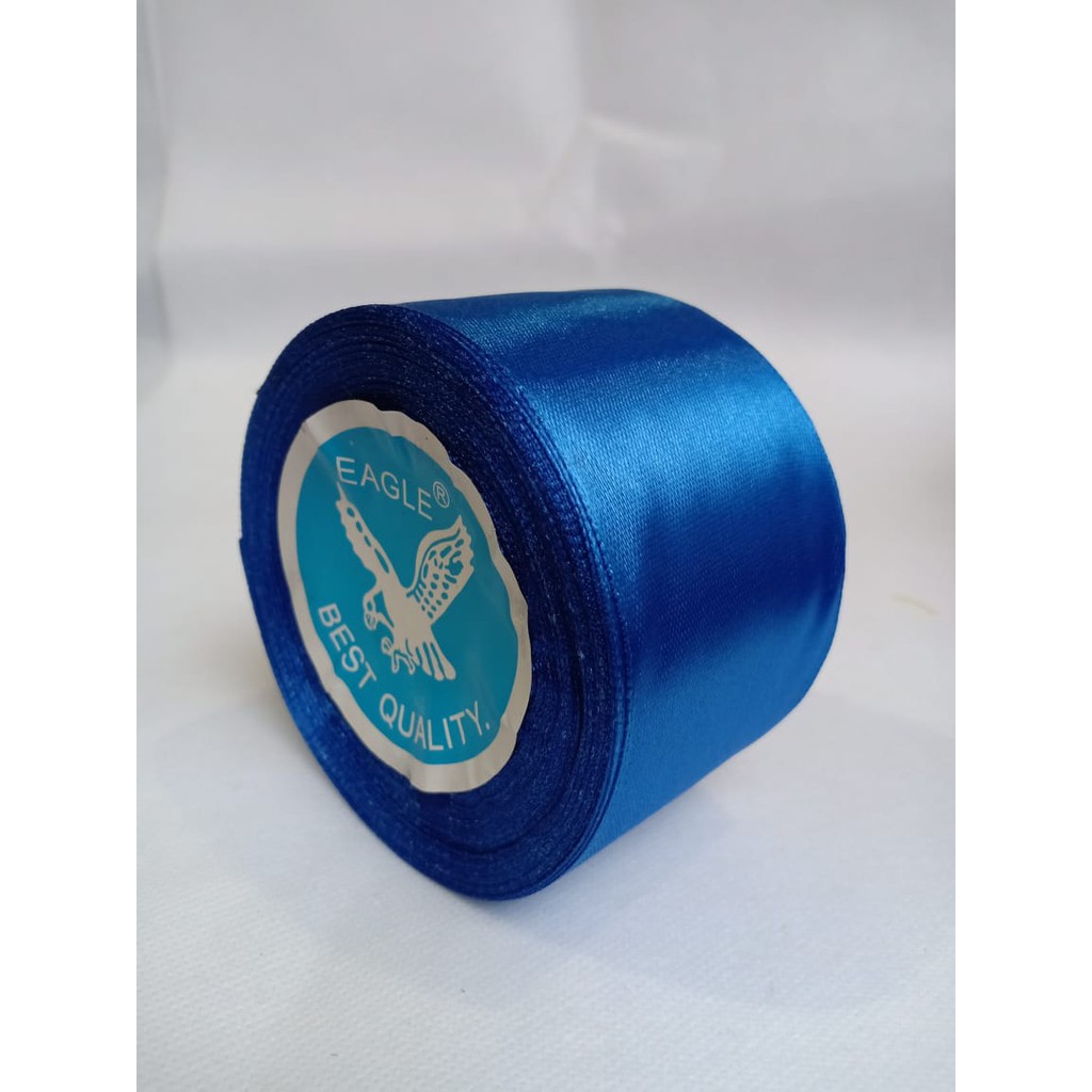 

Pita satin biru benhur 1.5 inch / 3.81 cm Per roll
