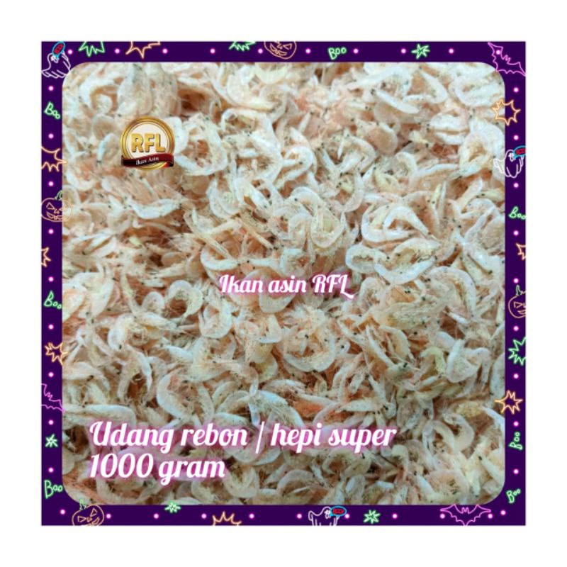 

ikan asin udang rebon / hepi super 1000 gram